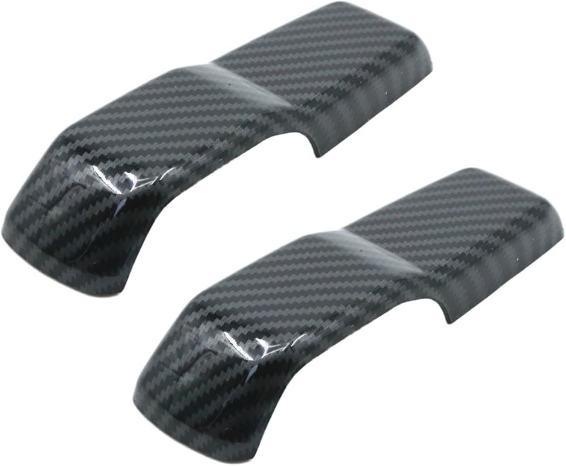 UOIENRT 2Pcs JL Engine Hood Hinge Cover, ABS Decoration Cover Stickers, Carbon Decoration Trim Cover Exterior Accessories Replacement for Jeep Wrangler Gladiator 2018-2024 Black - Image 2